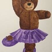 Leah's Ballerina Bear 1 Art Print