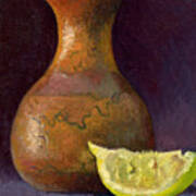 Lemon And Horsehair Vase A First Meeting Art Print