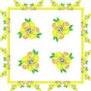 Lemons And Blossoms Decorative Watercolor Iii Art Print
