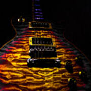 Tri-burst Quilt Top Guitar Spotlight Series Art Print