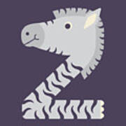 Letter Z - Animal Alphabet - Zebra Monogram Digital Art by Jen Montgomery -  Fine Art America