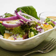 Lettuce  Salad With Mustard Vinaigrette Dressing Art Print