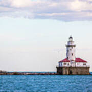 Lighthouse At Navy Pier Art Print