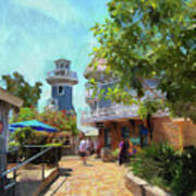 Lighthouse At Seaport Village Art Print