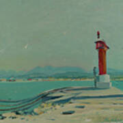 Lighthouse, Durres, Albania Art Print