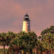 Lighthouse On The Bay - Saint Marks, Florida Art Print