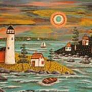 Lighthouse Sail Art Print