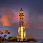 Lighthouse Sunset Art Print