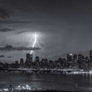 Lightning Over New York City Vi Art Print
