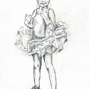 Installation Overveje Demon Play Little Ballerina Drawing by Janet Lavida