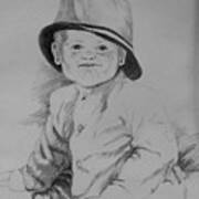 Little Man With A Hat Art Print