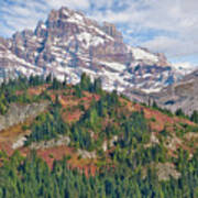 Little Tahoma Peak And Stevens Ridge In The Fall Art Print