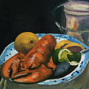 Lobster Dinner Art Print