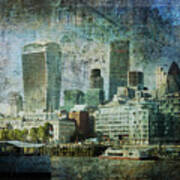 London Skyline Key Of Blue Art Print