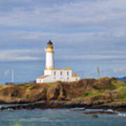 Lone Lighthouse In  Turnberry Scotland Art Print