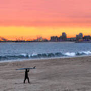 Long Beach From Huntington Beac Art Print