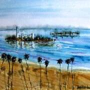 Long Beach Oil Islands Before Sunset Art Print