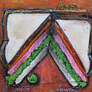 Love For Ham Sandwich Art Print