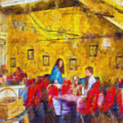 Lunchtime - Country Cafe Art Print