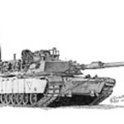 M1a1 C Company Xo Tank Art Print