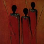 Maasai Trio Art Print