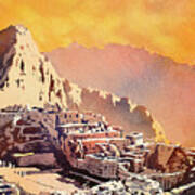 Machu Picchu Sunset Art Print