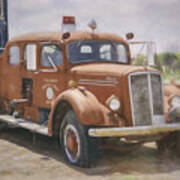 Mack Fire Truck Art Print