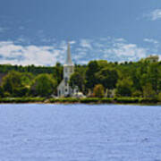 3 Churches In A Row ,  Mahone Bay Nova Scotia #3 Art Print