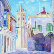 Main Street Balzan Malta Art Print