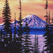 Majestic Mount Baker Art Print