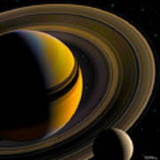 Majestic Saturn Art Print