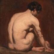 Male Nude From The Rear Art Print