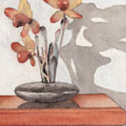 Mantel Flowers Art Print