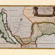 Map Of America 1679 Art Print