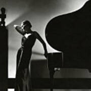 Margaret Horan Posing Beside A Piano Art Print