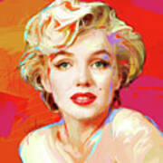Marilyn Monroe 4 Red Art Print