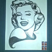 Marilyn Monroe By Jackie Shearer Art Print