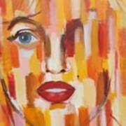 Marilyn Monroe /abstract Colorful Painting Of Marylin Monroe Blue Eyes Art Print