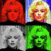 Marilyn Monroe - Quad. Pop Art Art Print