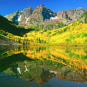 Maroon Bells Autumn Art Print