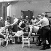 Massage Between Wrestlers Training 1904 Art Print