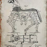 Mechanical Horse Patent Art 1a Art Print