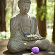 Meditation Buddha With Offerings Art Print