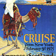 Mediterranean Cruise, Canadian Pacific, Bedouin On Camel Art Print