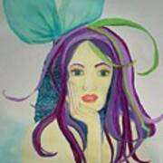 Mardis Gras Mermaid Art Print