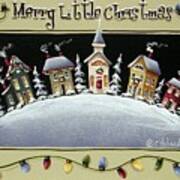 Merry Little Christmas Hill Art Print