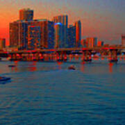 Miami - Sunset Art Print