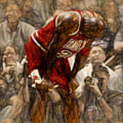 Michael Jordan The Flu Game Art Print