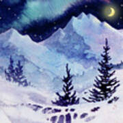 Midnight Aurora Art Print