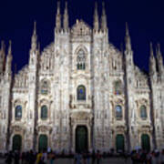 Milan Cathedral In The Plaza Del Duomo Art Print